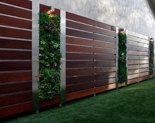 Contemporary Steel Privacy Fence