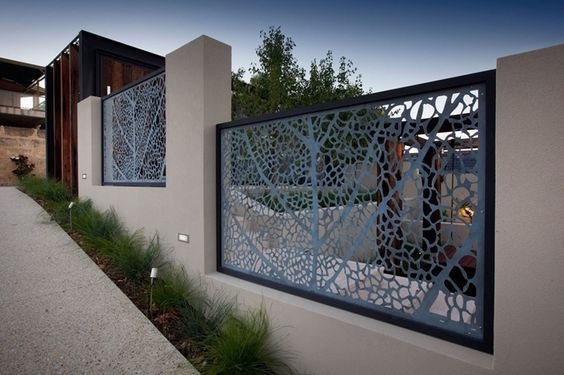 Etched Metal Fence Door