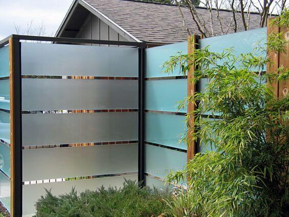 Frosted Glass Fence