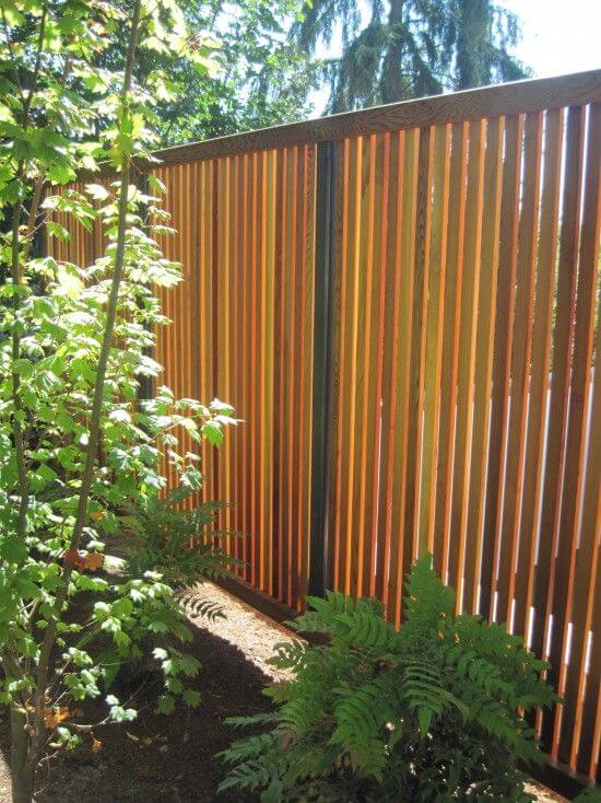 Vertical Timber Fence Garden Fence