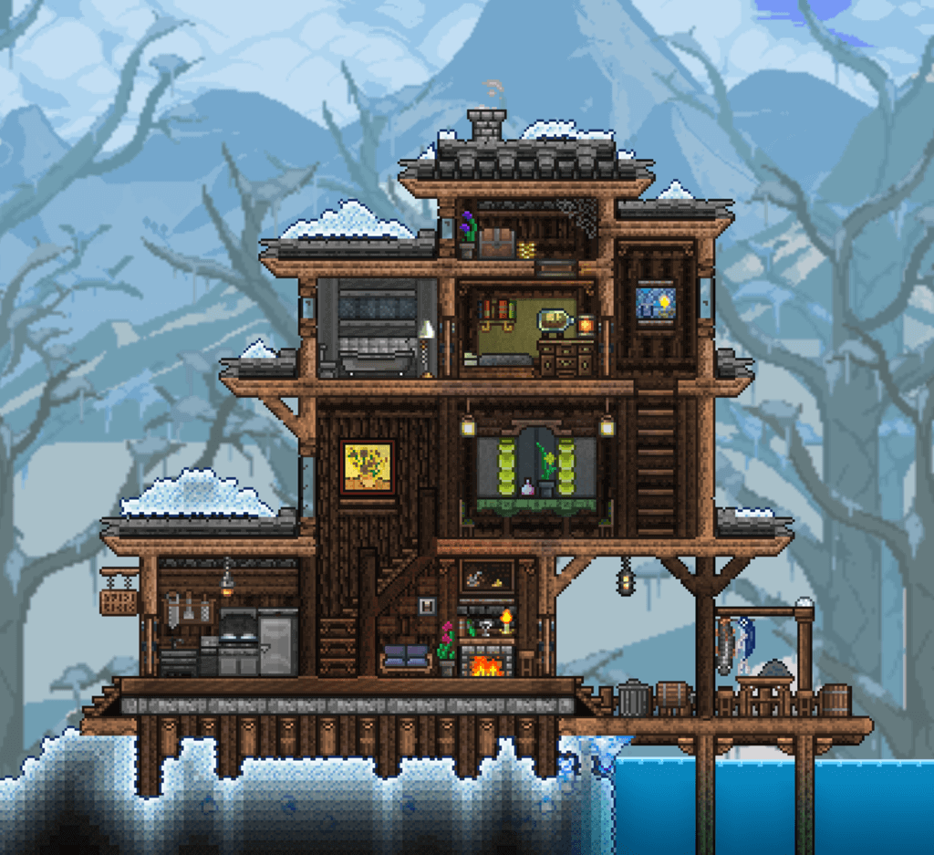 First Terraria House Design Ideas