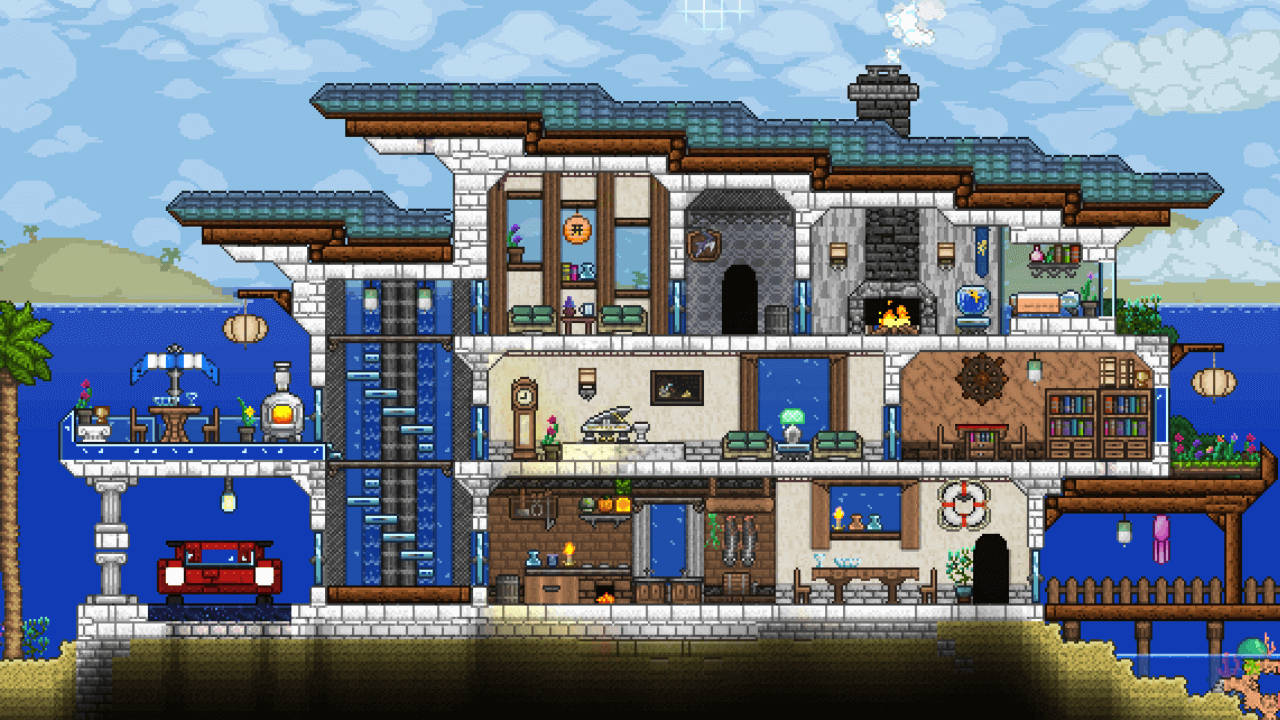 Modern Terraria House Designs Villa