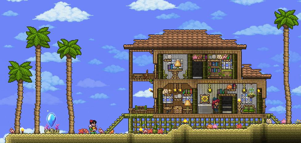 Beachside Bliss Terraria House Designs