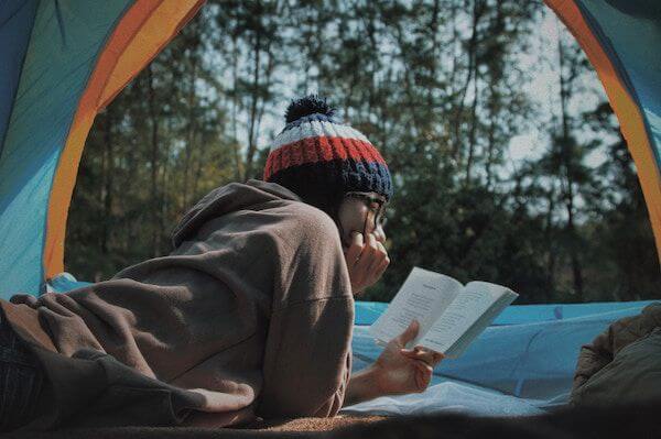 Reading and Creating while Camping
