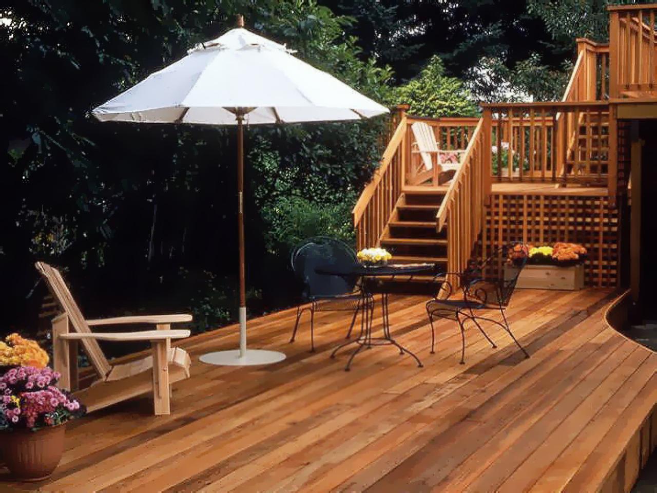 Wooden decking