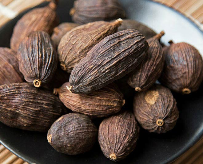 table with a bowl of Black Cardamom