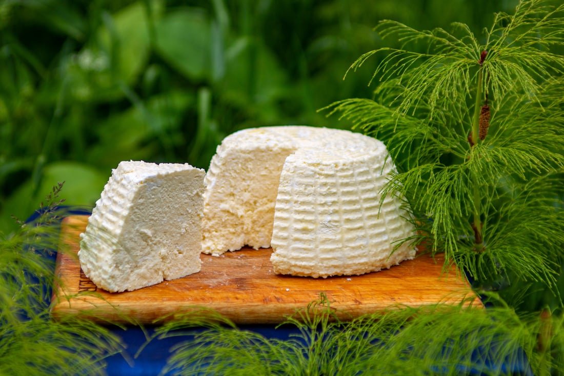 Pule Donkey Cheese on a wooden board