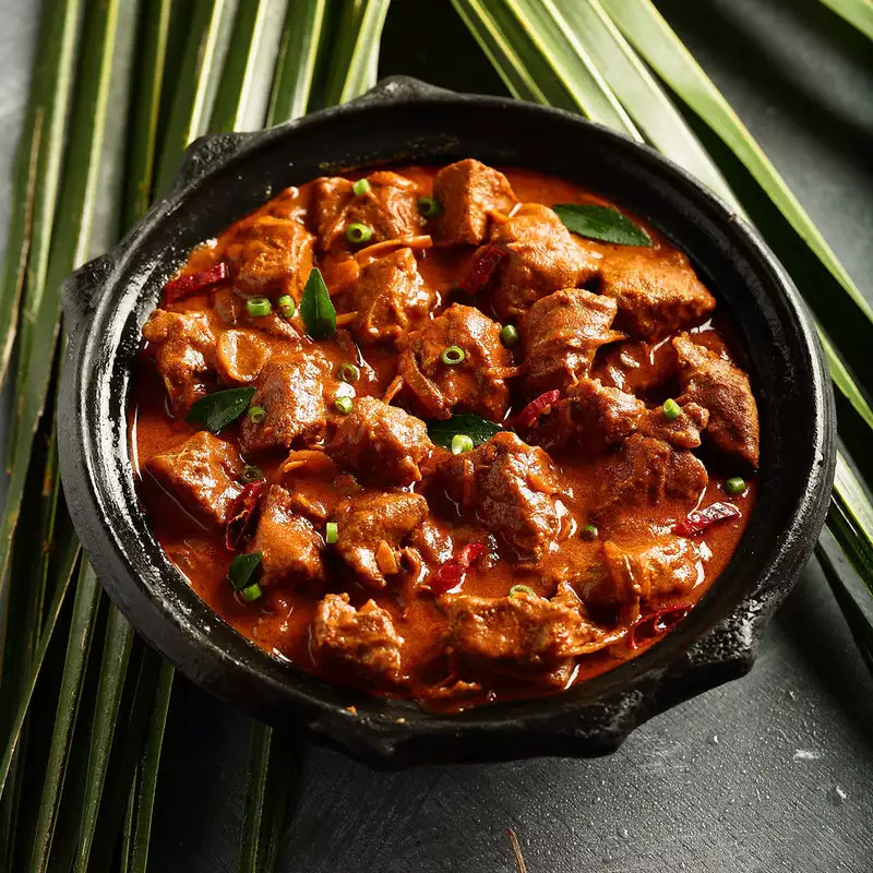 Kerala curry with beef and vegetables