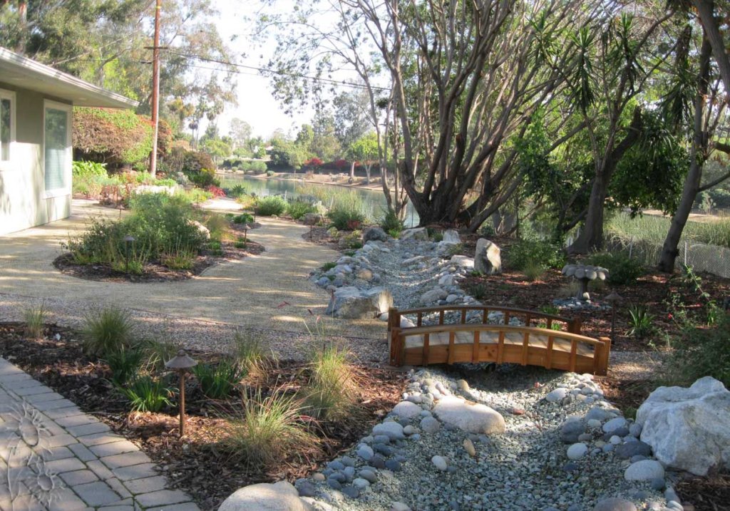 Wooden Backdrop Creek River Bed Idea