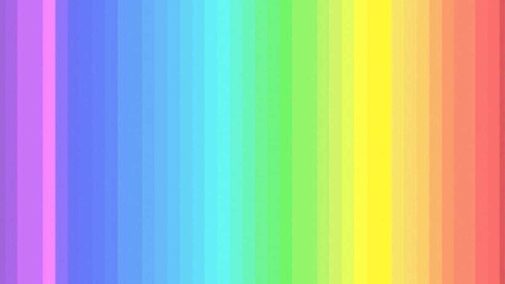 color rainbow with variety of color contrast