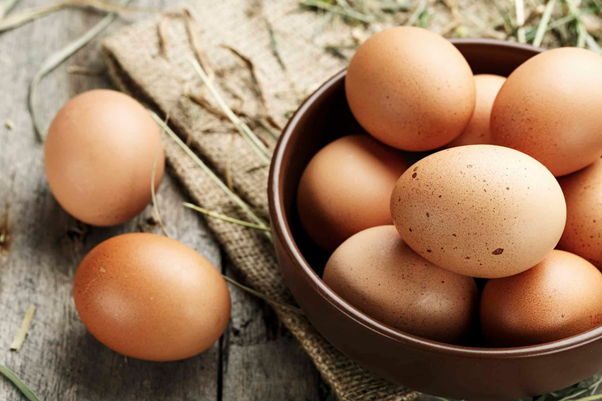 eggs on a bowl