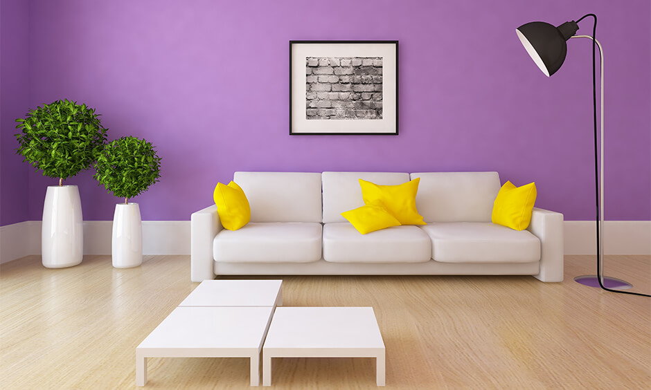 Purple and Yellow Decor