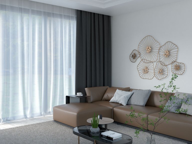What Color Curtains Go with Grey Walls and Brown Furniture
