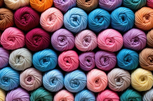 background-from-colored-yarn-balls-thread-closeup-materials-needlework-rack-with-yarn-store-shelf-with-multicolored-threads-knitting